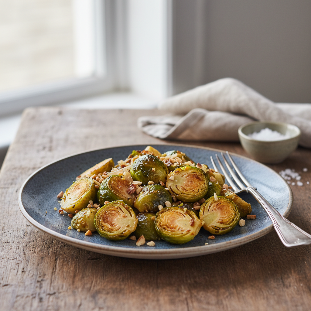 Photo de Recette des choux de Bruxelles fondants à la poêle