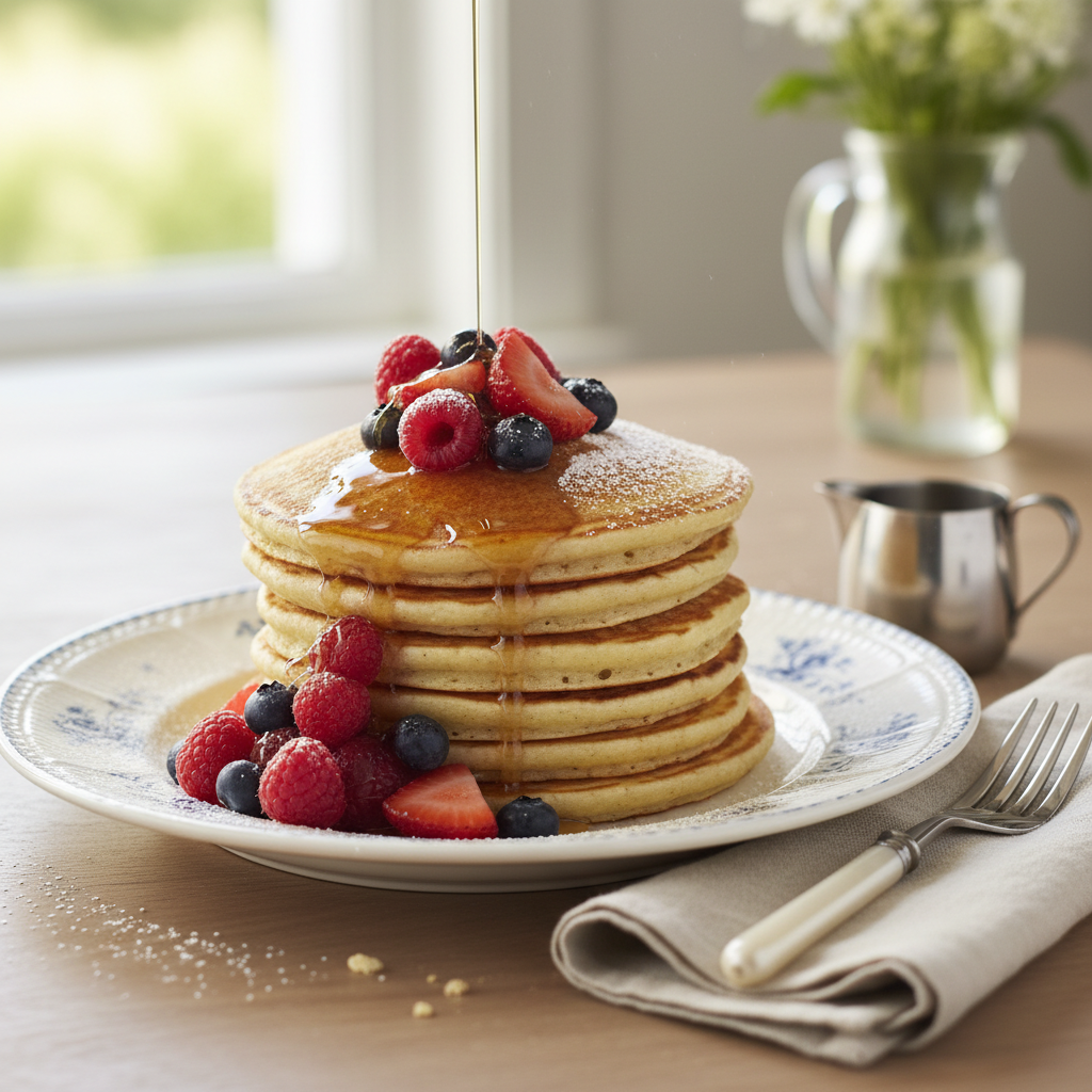 Photo de Recette de pancakes américains traditionnels au babeurre