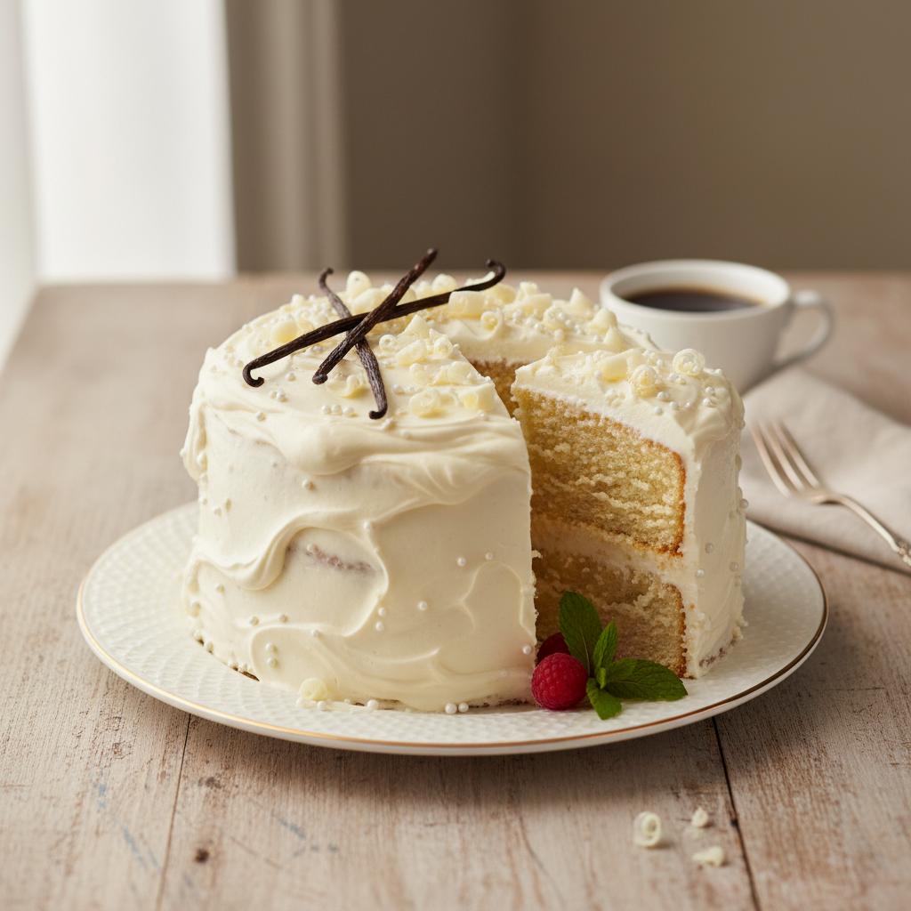 Photo de Recette de gâteau à la vanille bourbon ultra moelleux