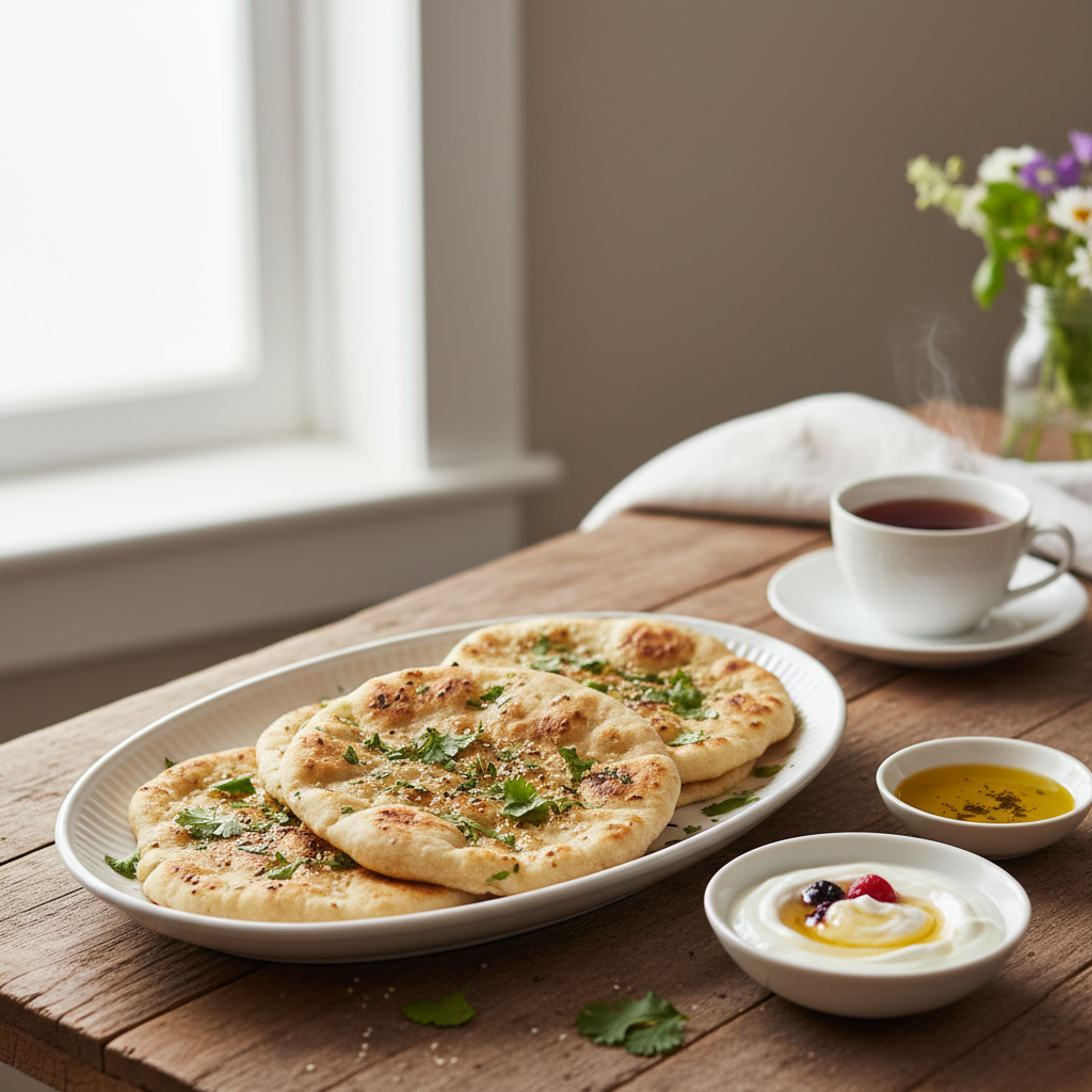 Photo de Recette du pain naan au yaourt ultra moelleux