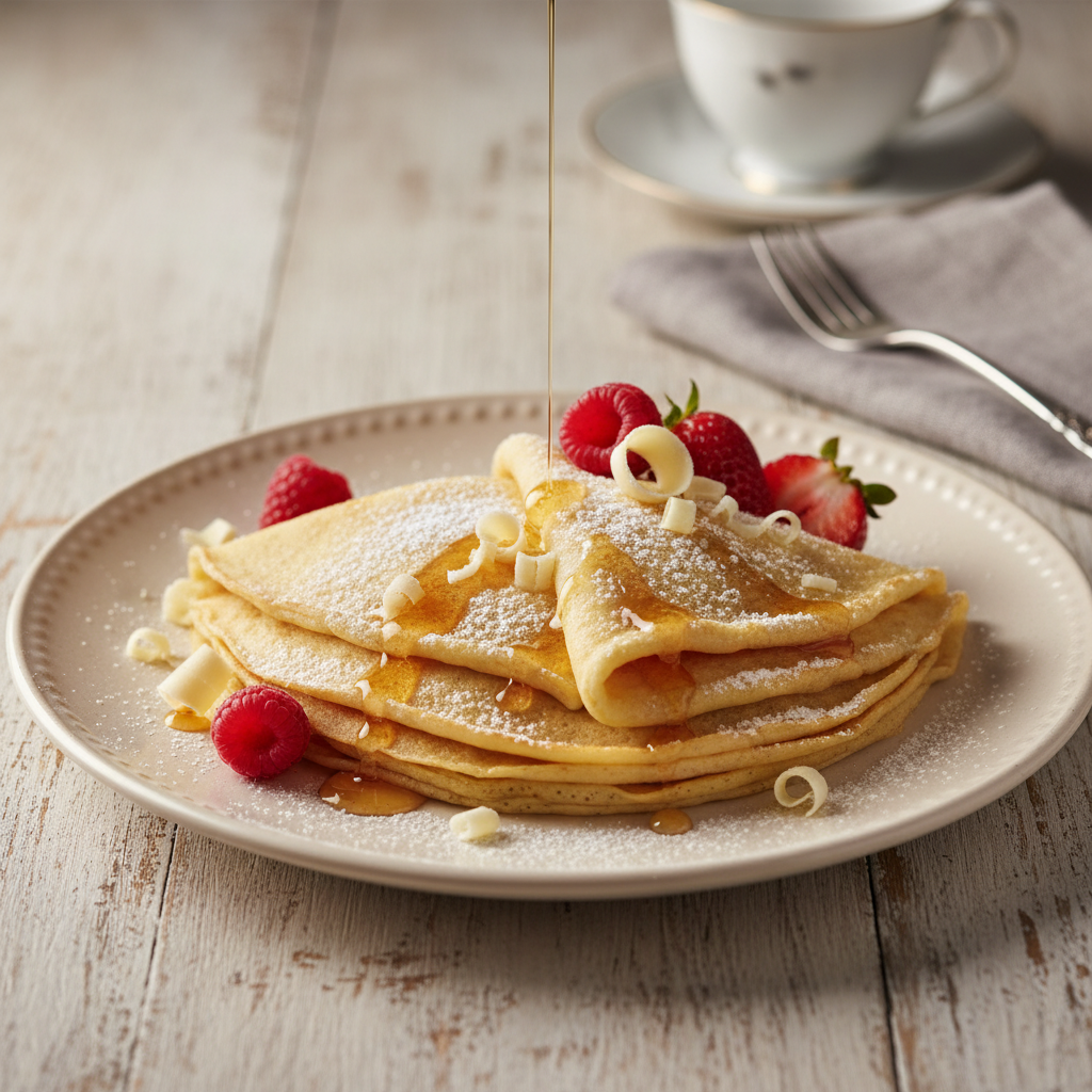 Photo de Recette de crêpes sans œuf à la texture soyeuse