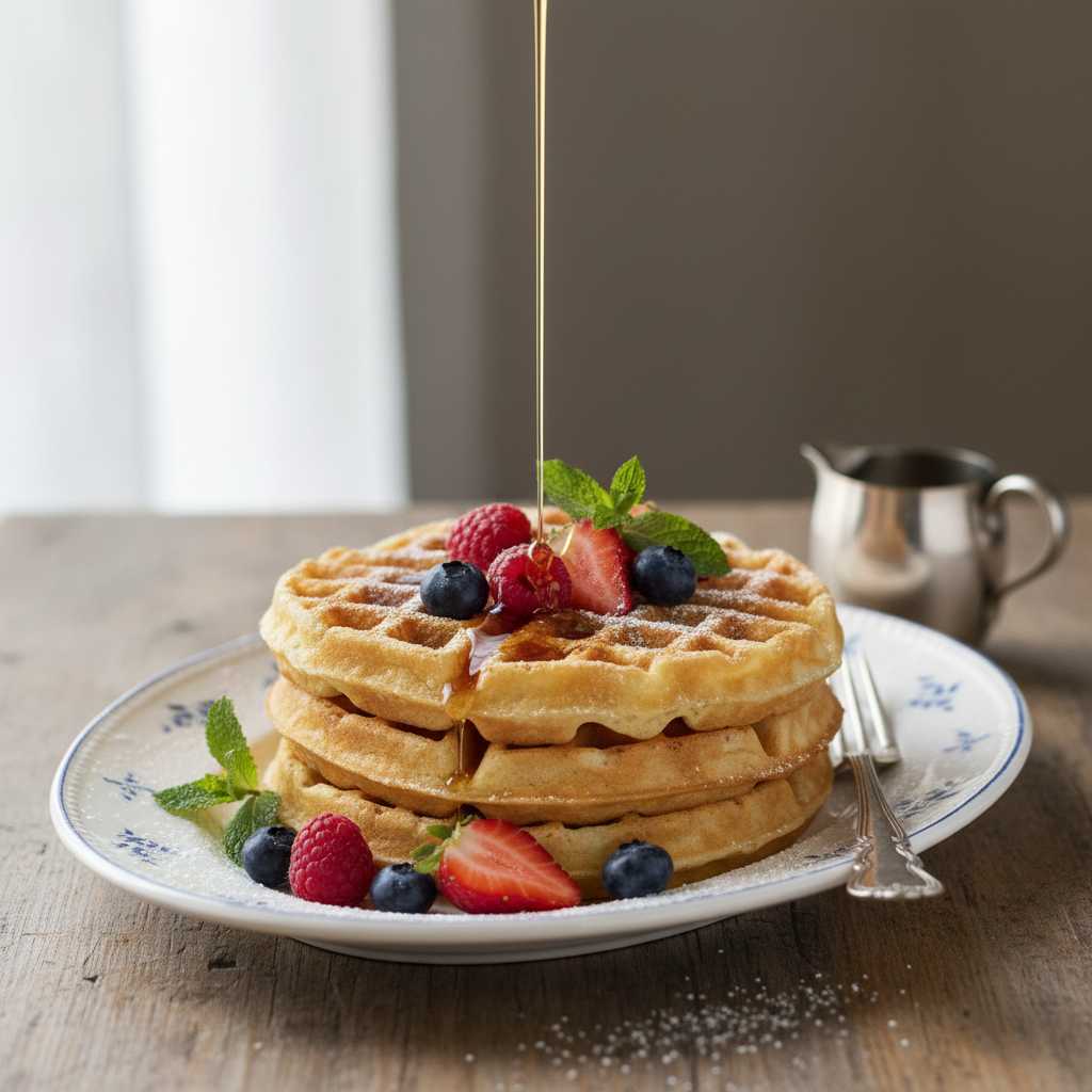 Photo de Recette de gaufres au Thermomix moelleuses et parfumées