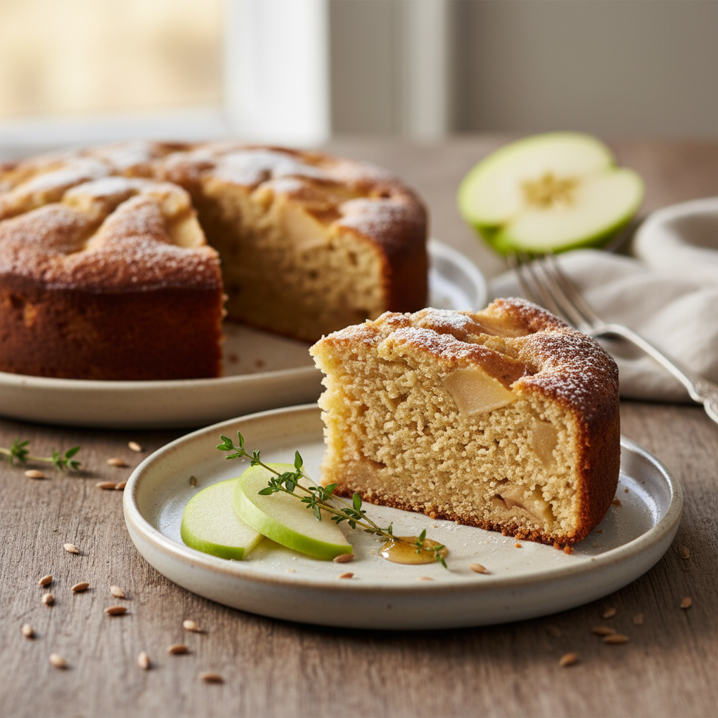 Photo de Recette de gâteau moelleux aux pommes et à l'épeautre