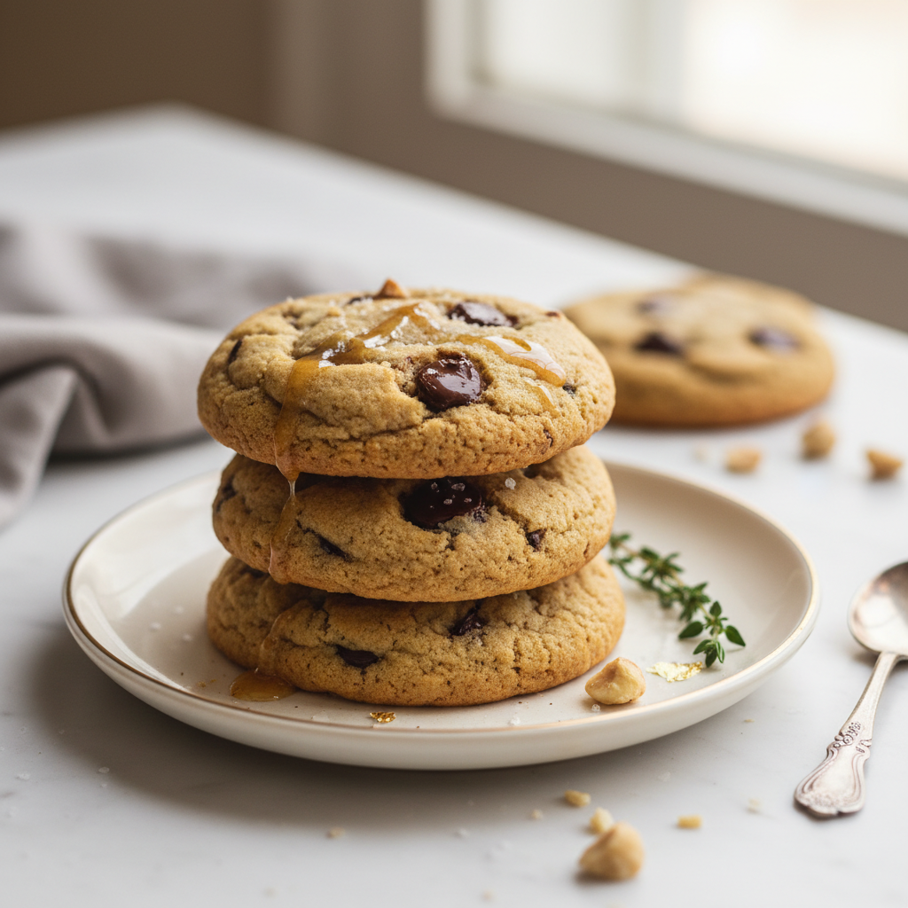 Photo de Recette de cookies moelleux au chocolat et beurre noisette