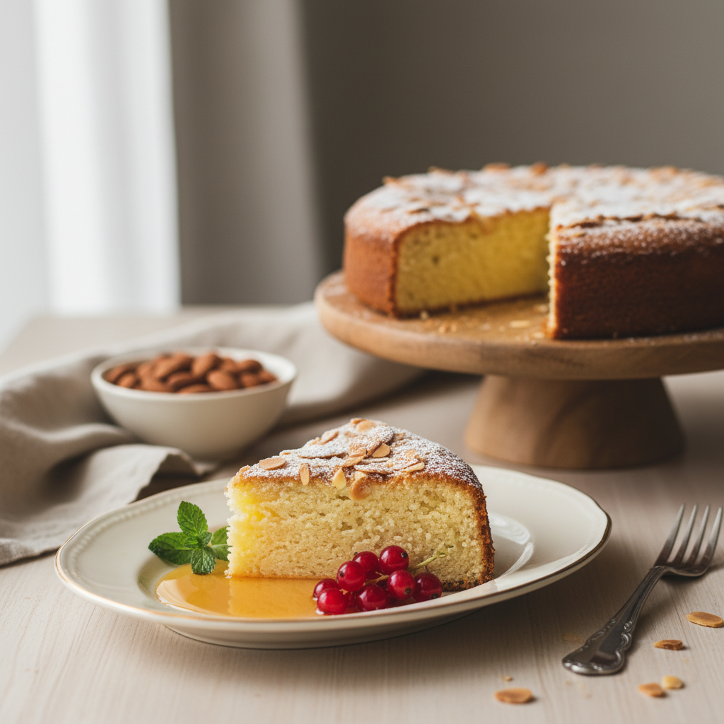 Photo de Recette de gâteau au yaourt et amandes ultra moelleux