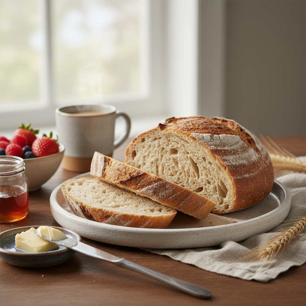 Photo de Recette du pain au levain rustique et croustillant