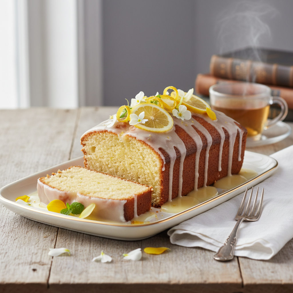 Photo de Recette de cake au citron à la mie tendre et fondante