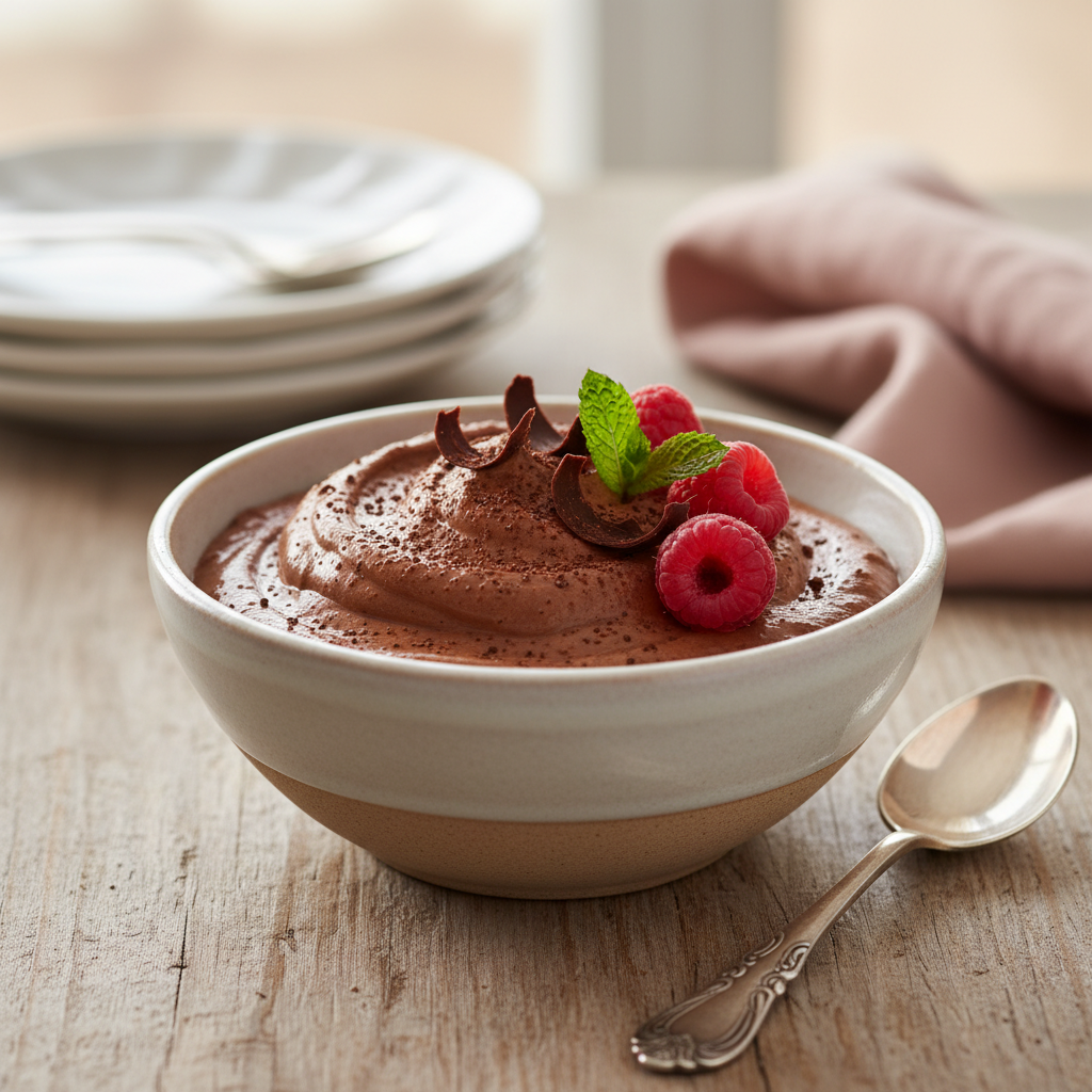 Photo de Recette de mousse au chocolat aérienne et onctueuse