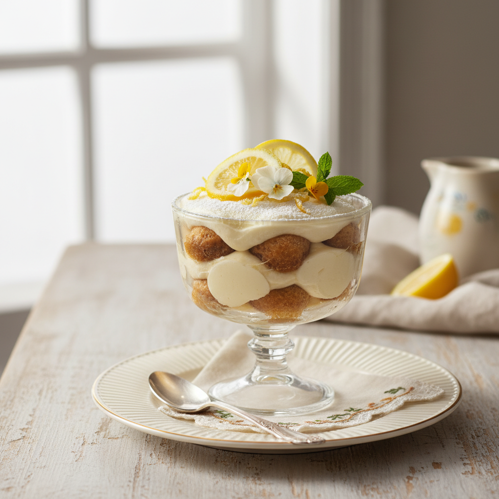 Photo de Recette de tiramisu au citron frais et acidulé