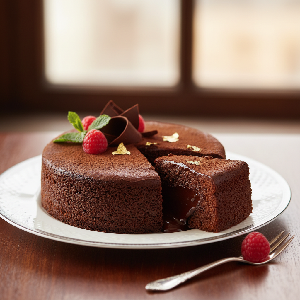 Photo de Recette de cake au chocolat noir intense et ultra fondant