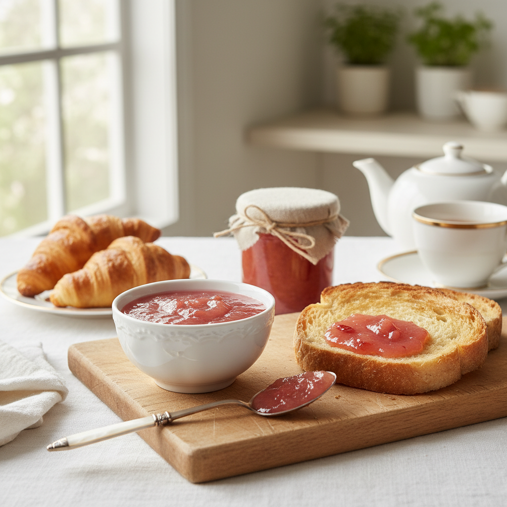 Photo de Recette de la confiture de rhubarbe maison ultra fondante