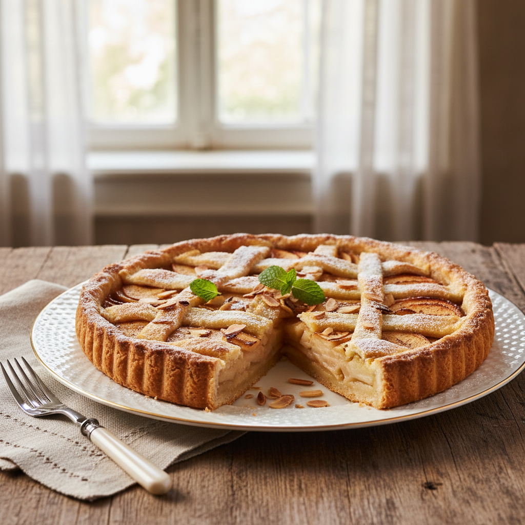 Photo de Recette de la tarte aux pommes fondante et croustillante
