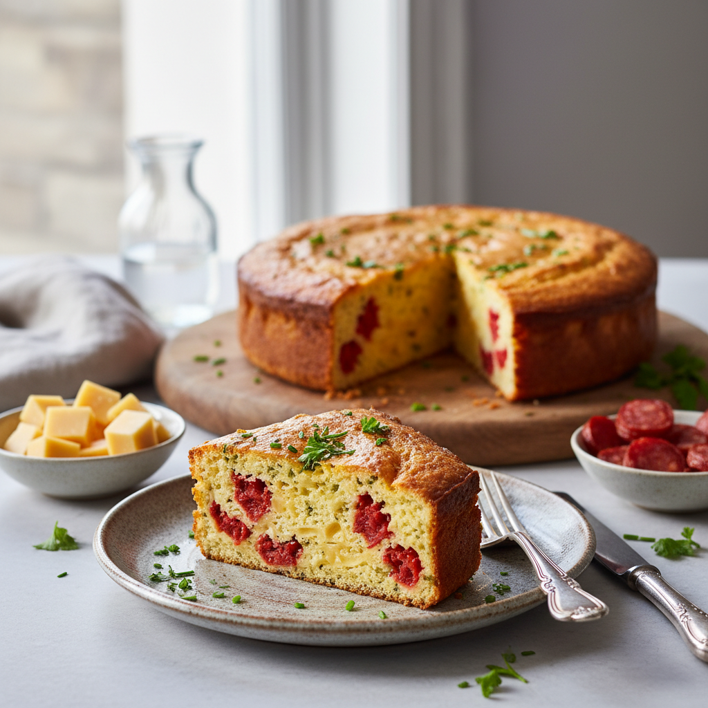Photo de Recette de cake au chorizo et emmental savoureux