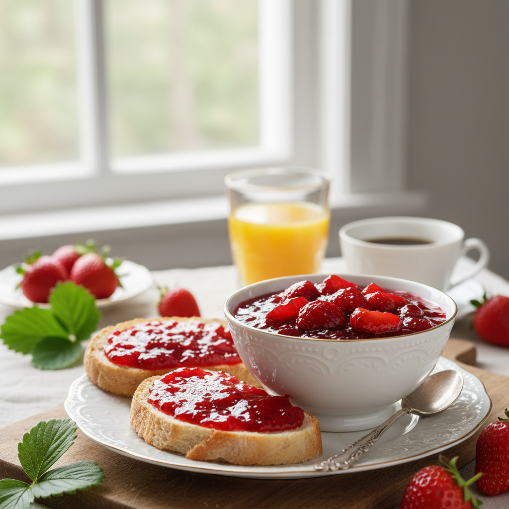 Photo de Recette de confiture de fraises maison traditionnelle