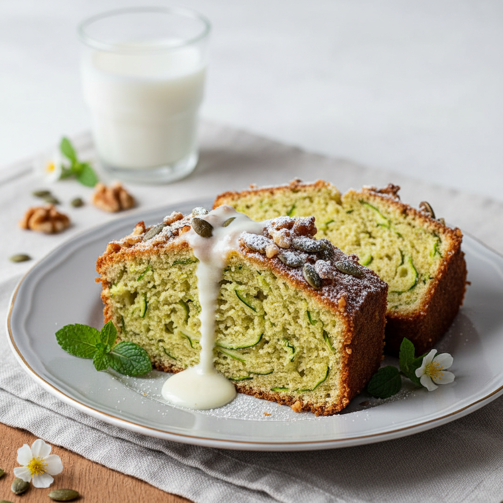 Photo de Recette de cake à la courgette ultra moelleux et croquant