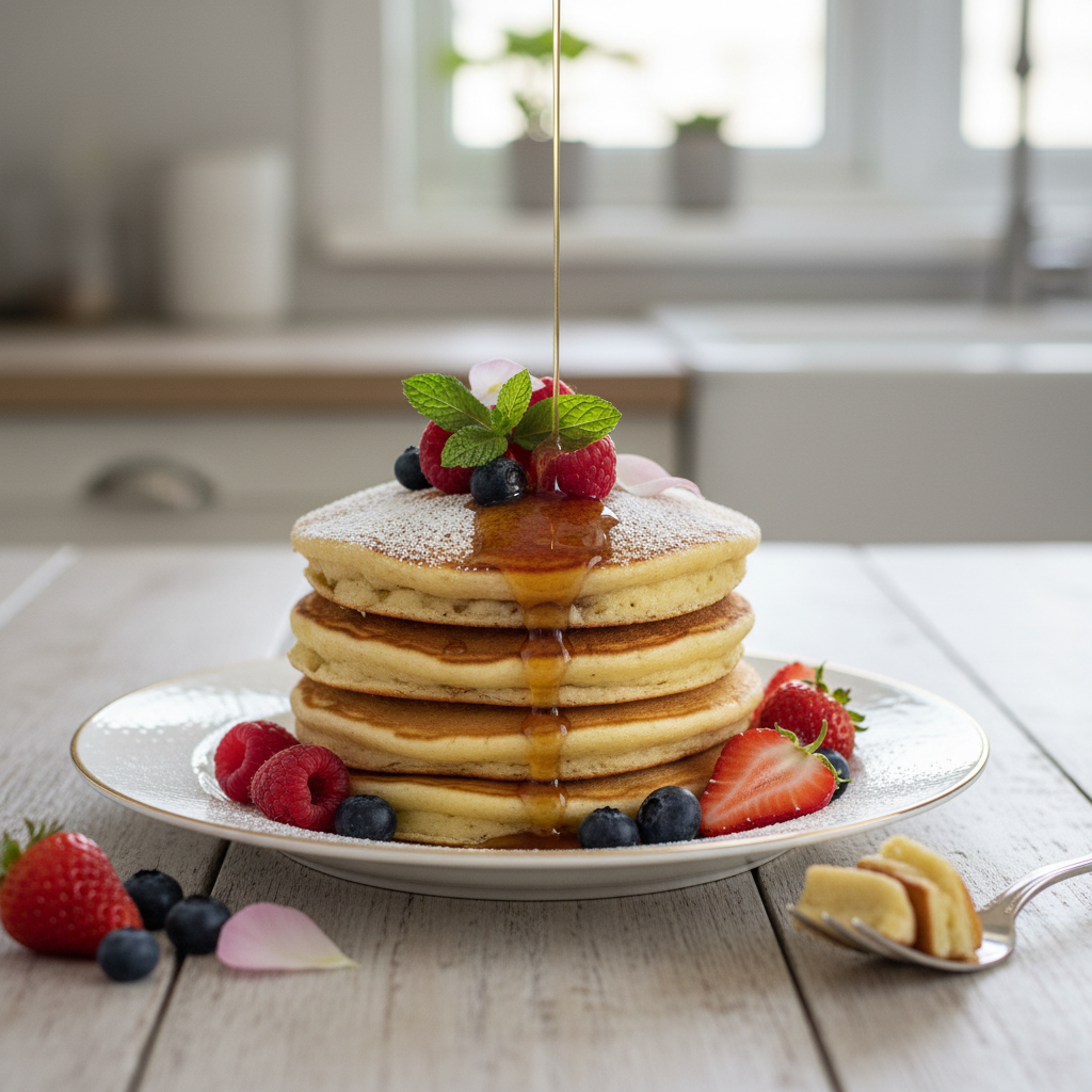 Photo de Recette de pancakes au Thermomix ultra moelleux