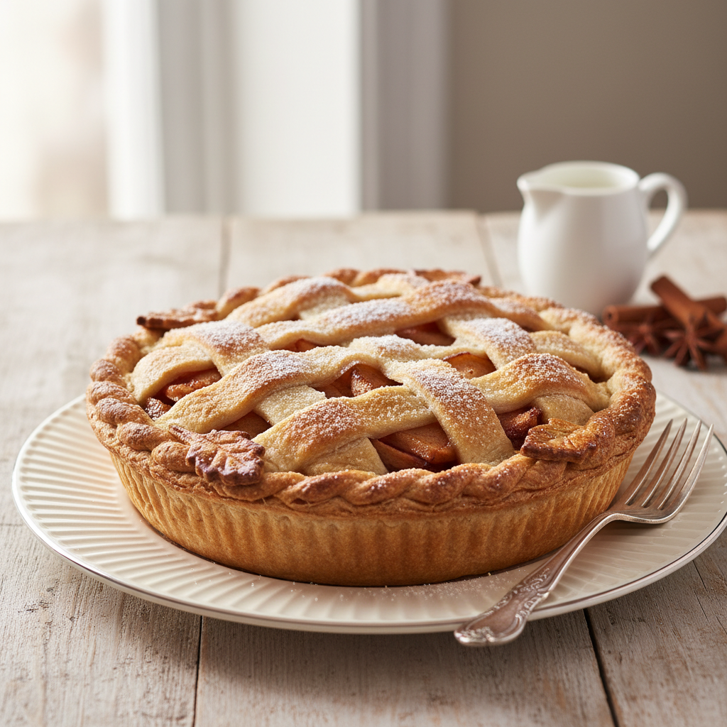 Photo de Recette de la tarte aux pommes traditionnelle et gourmande