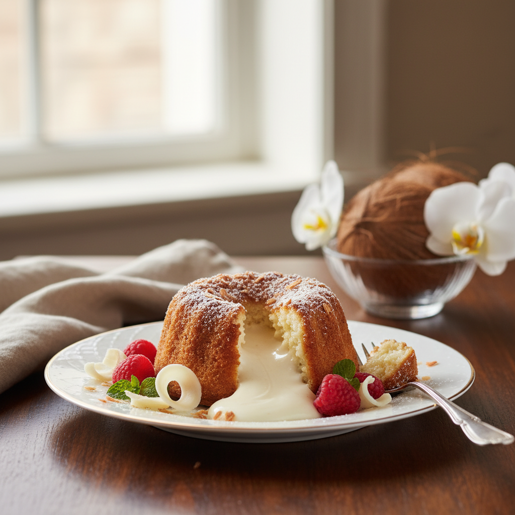 Photo de Recette de gâteau à la noix de coco fondant et parfumé