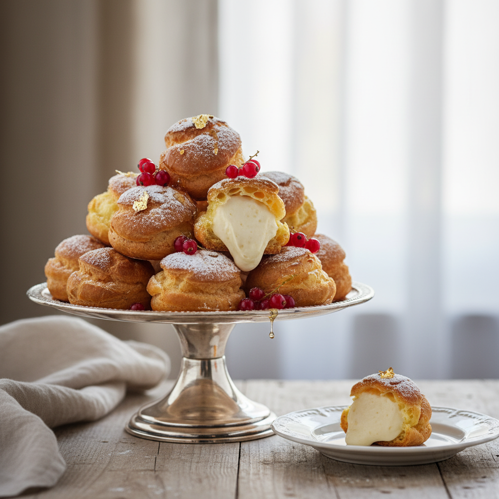 Photo de Recette des choux à la crème onctueux et aériens
