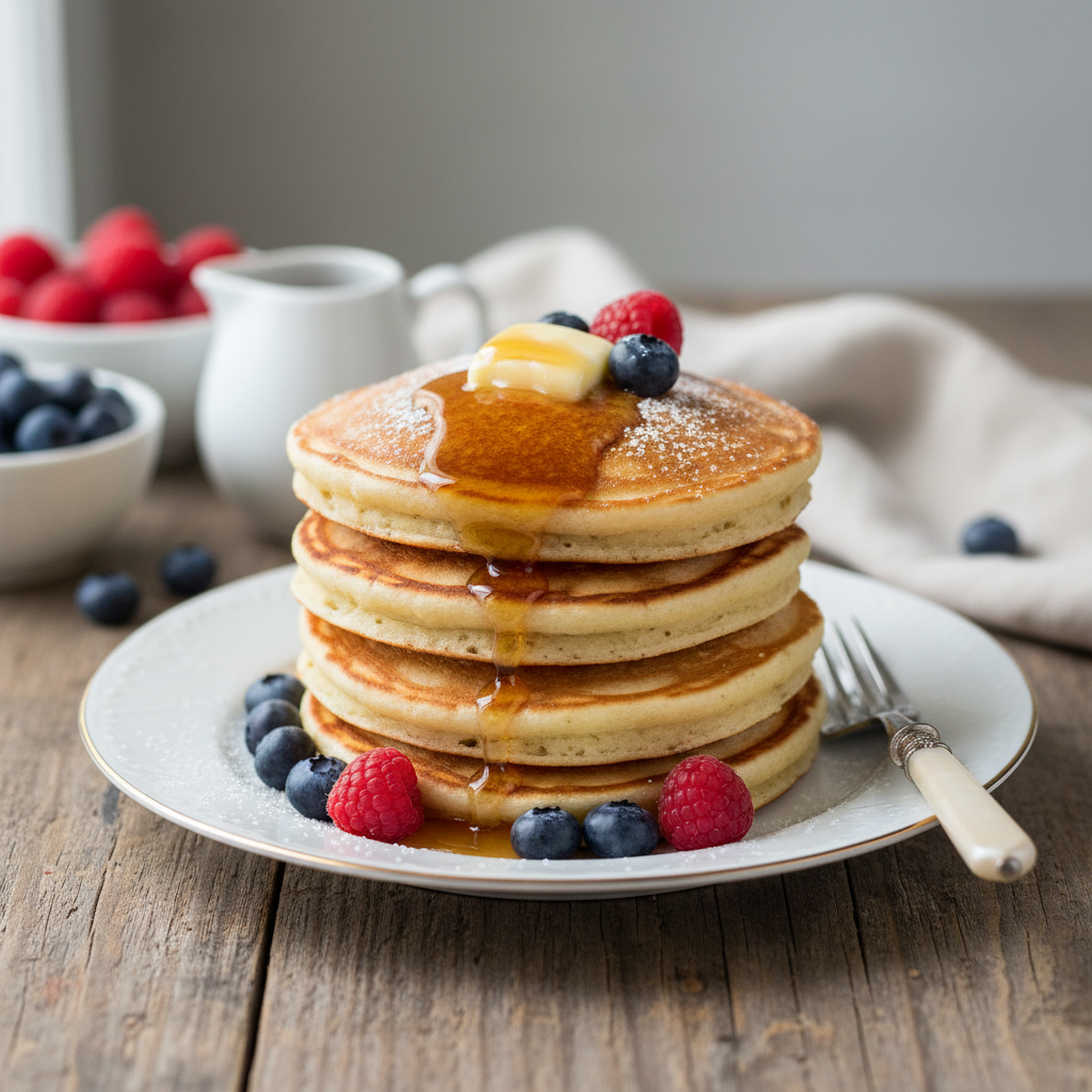 Photo de Recette de pancakes américains épais et ultra moelleux