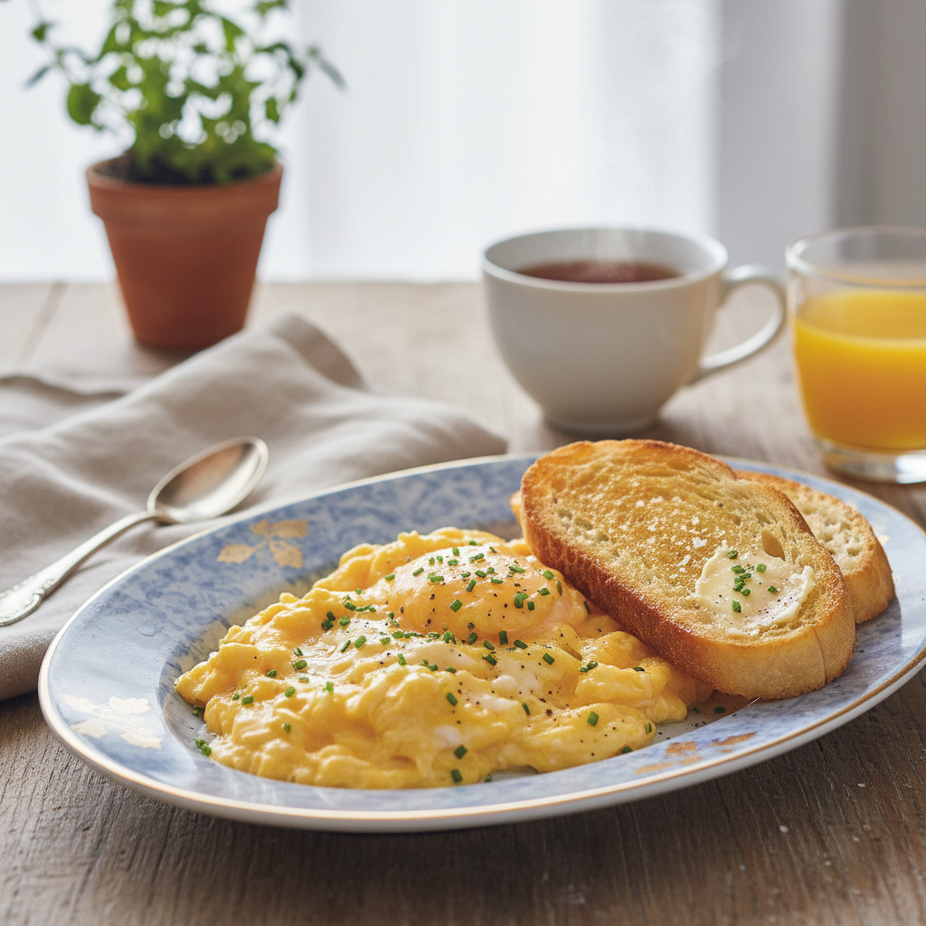 Photo de Recette des oeufs brouillés onctueux et fondants