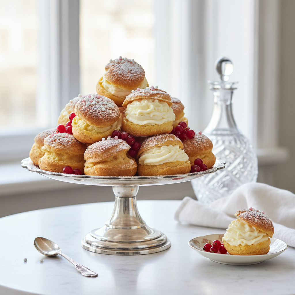 Photo de Recette des choux à la crème onctueux et aériens