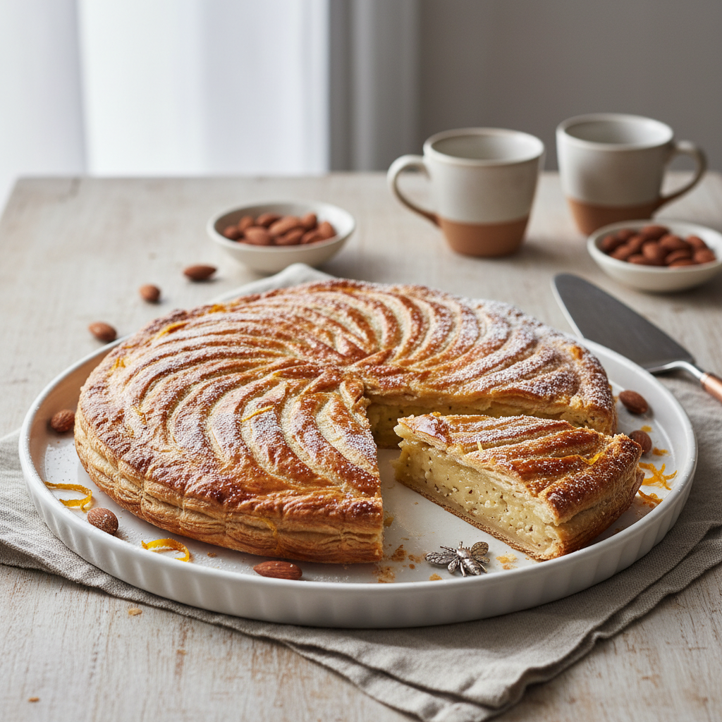 Photo de Recette de la galette à la frangipane maison traditionnelle