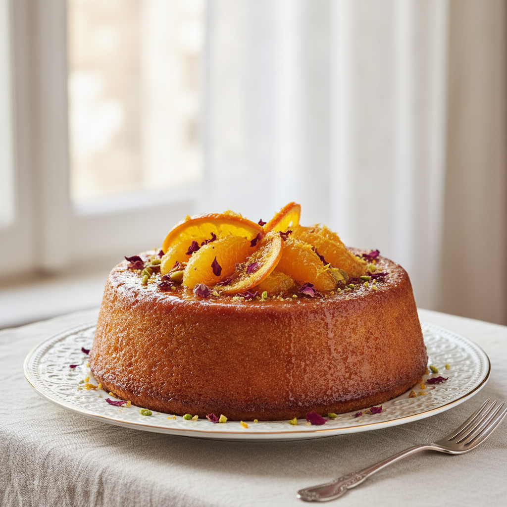 Photo de Recette du gâteau semoule marocain parfumé à l'orange