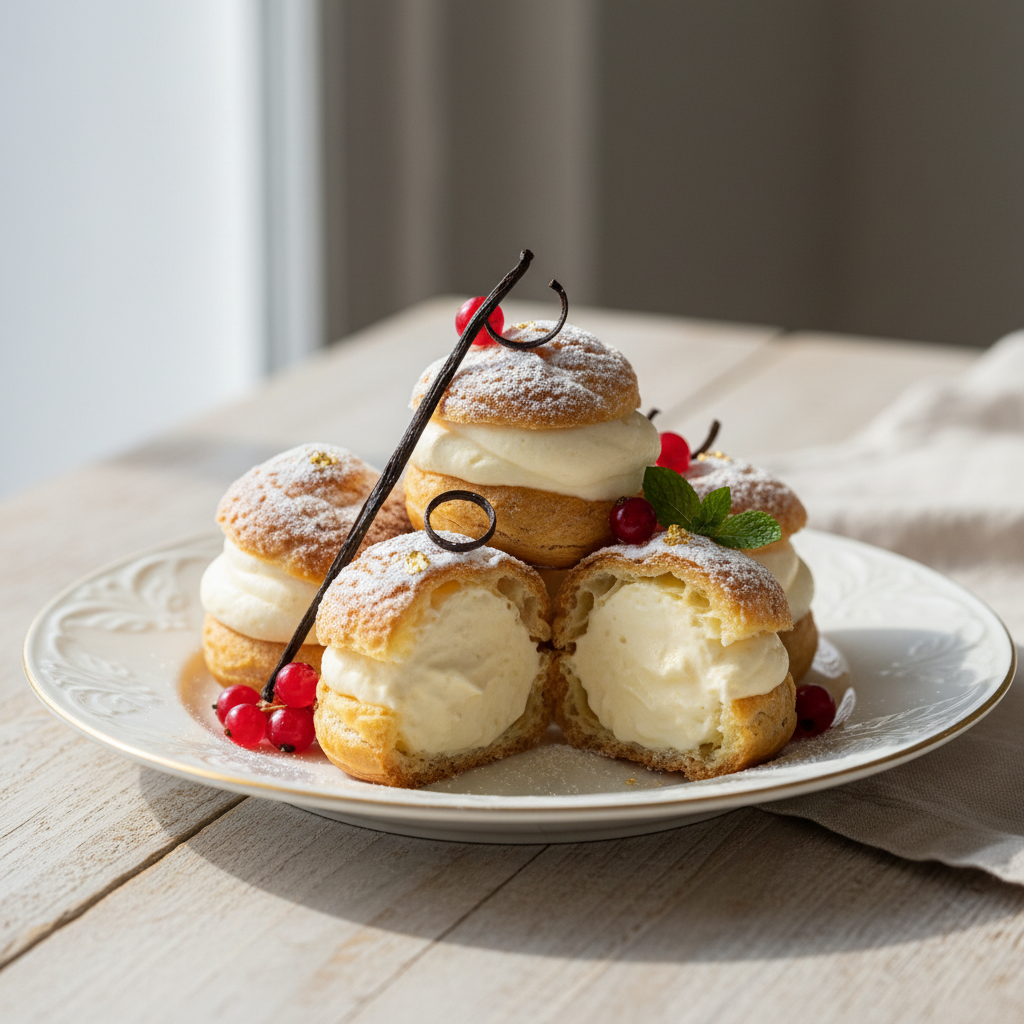 Photo de Recette des choux à la crème onctueuse et légère