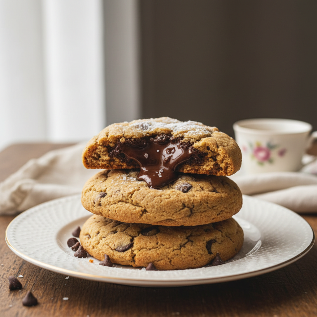 Photo de Recette de cookies moelleux au coeur fondant