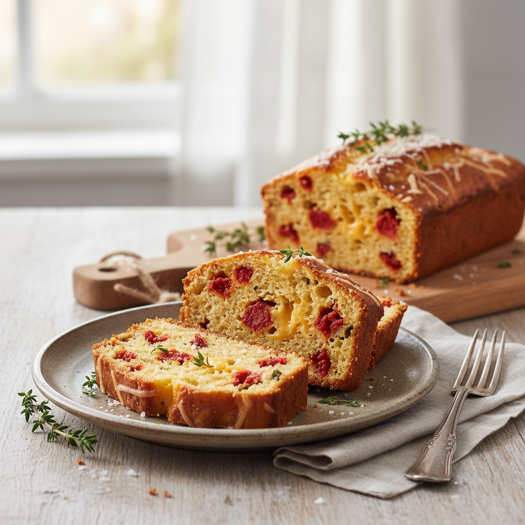 Photo de Recette de cake au chorizo et emmental ultra moelleux