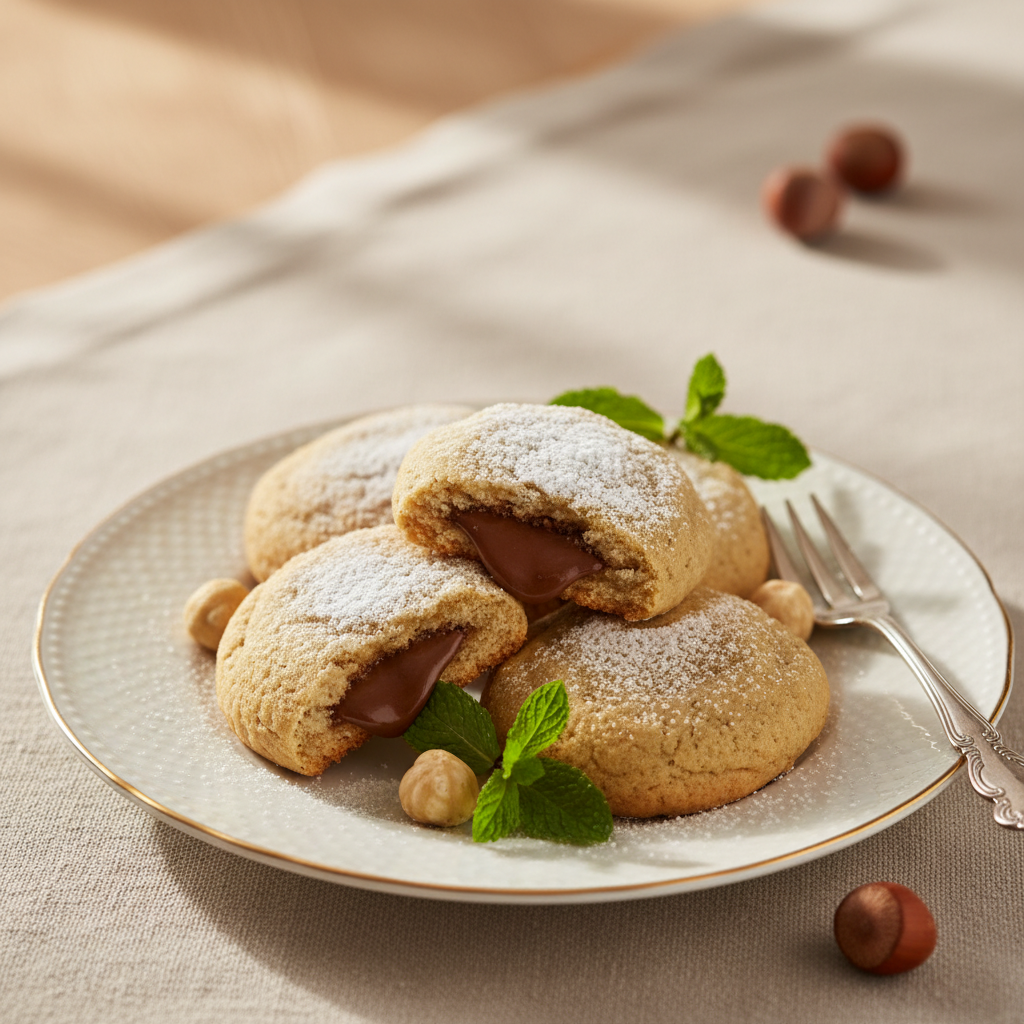 Photo de Recette de cookies au Nutella avec un coeur fondant