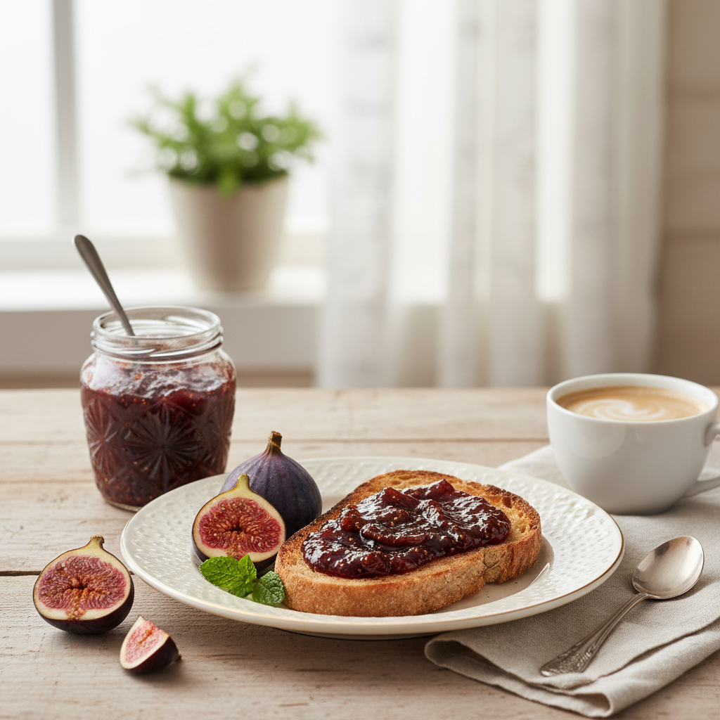 Photo de Recette de confiture de figues peu sucrée et savoureuse