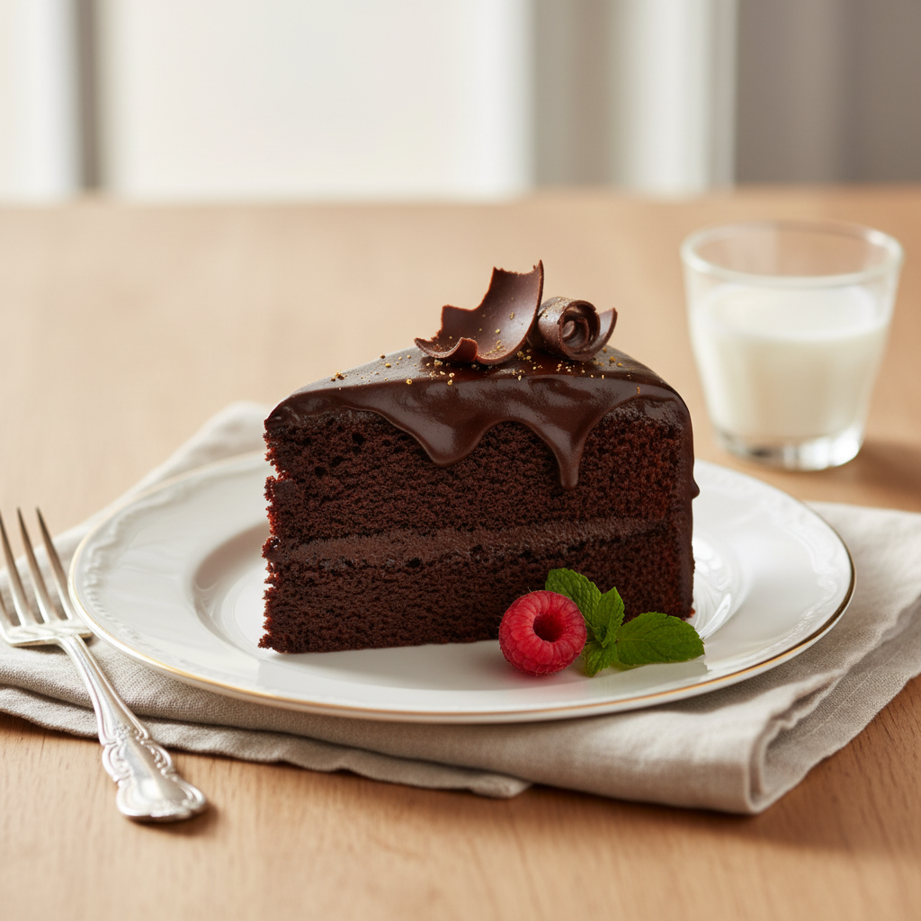 Photo de Recette de gâteau au chocolat traditionnel et onctueux