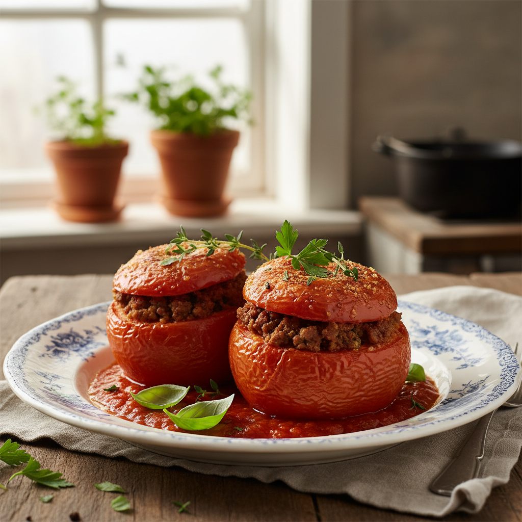 Photo de Recette des tomates farcies à l'ancienne et juteuses