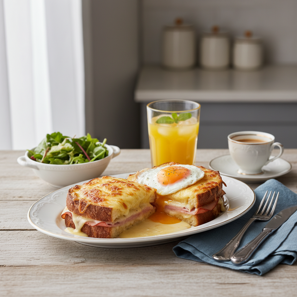 Photo de Recette du croque-madame au four crémeux et gratiné