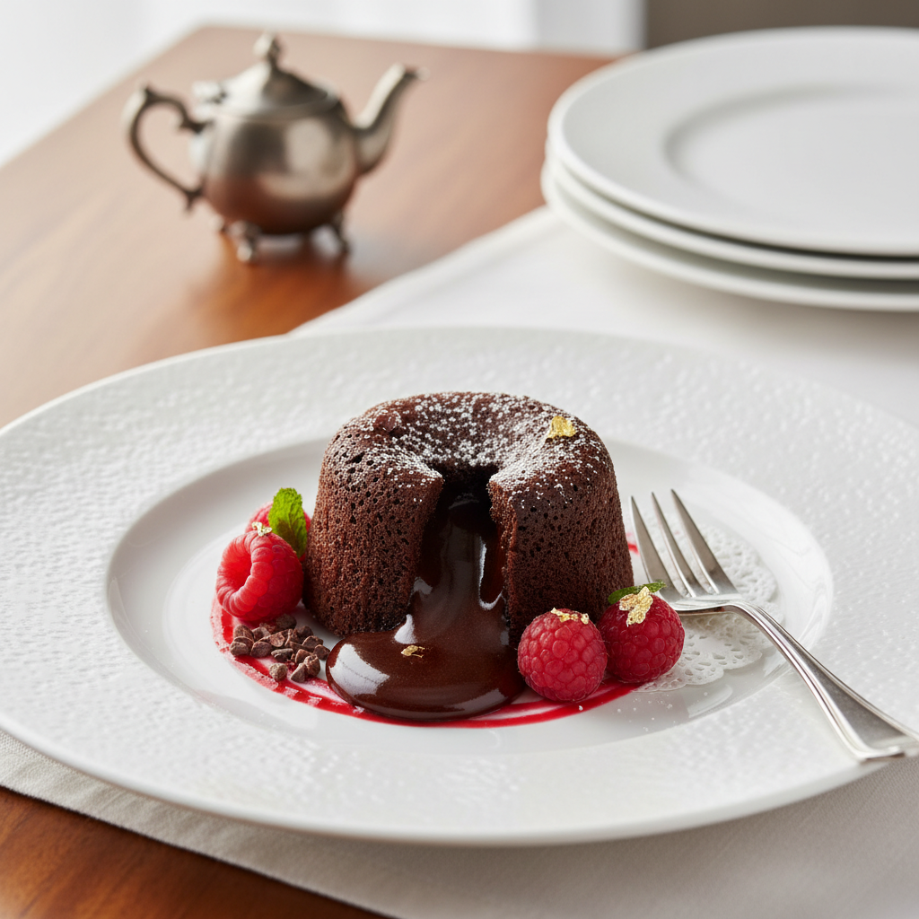 Photo de Recette de gâteau fondant au chocolat noir intense