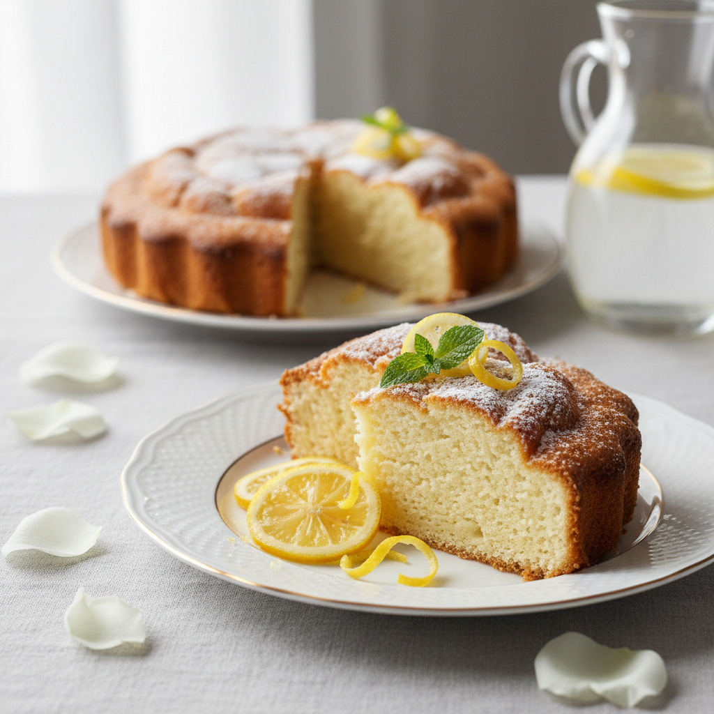 Photo de Recette du gâteau au yaourt aérien et citronné