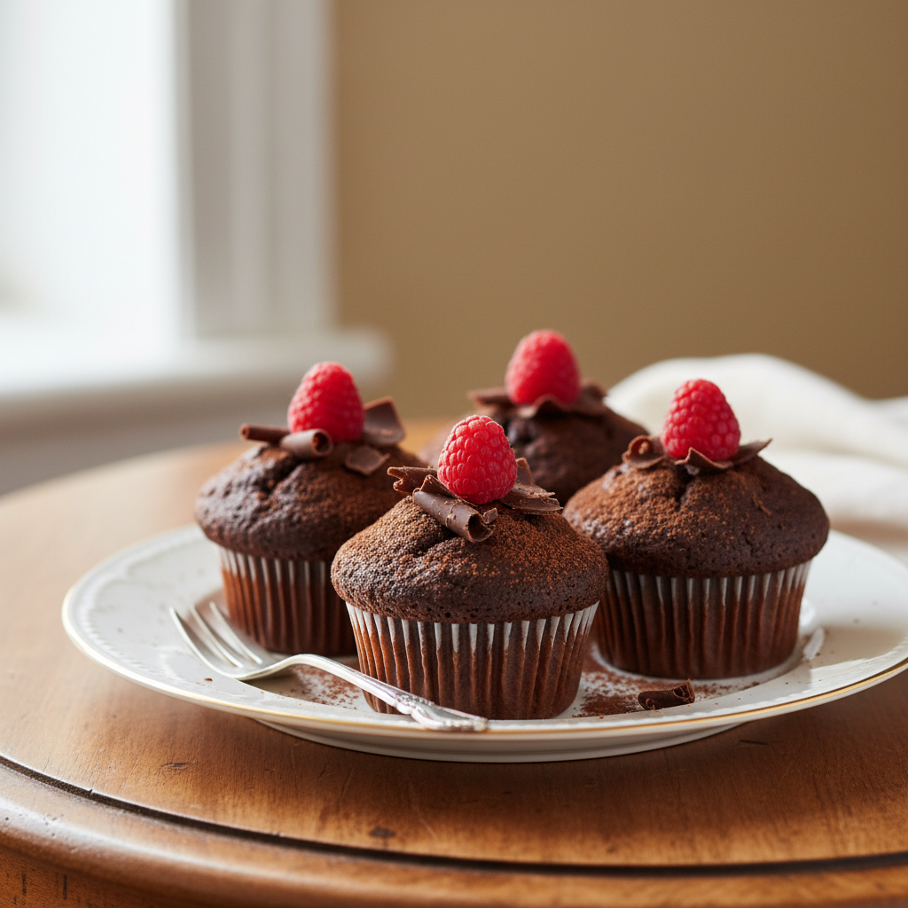 Photo de Recette des muffins au chocolat noir intense