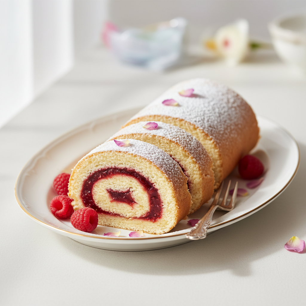 Photo de Recette de gâteau roulé moelleux à la confiture