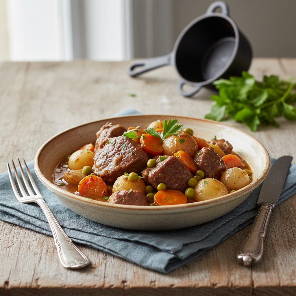 Photo de Recette du sauté de veau aux petits légumes fondants