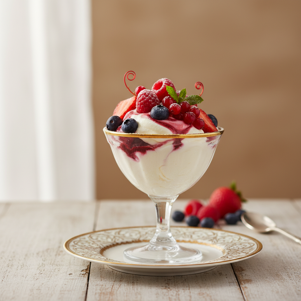 Photo de Recette de la mousse mascarpone onctueuse aux fruits rouges
