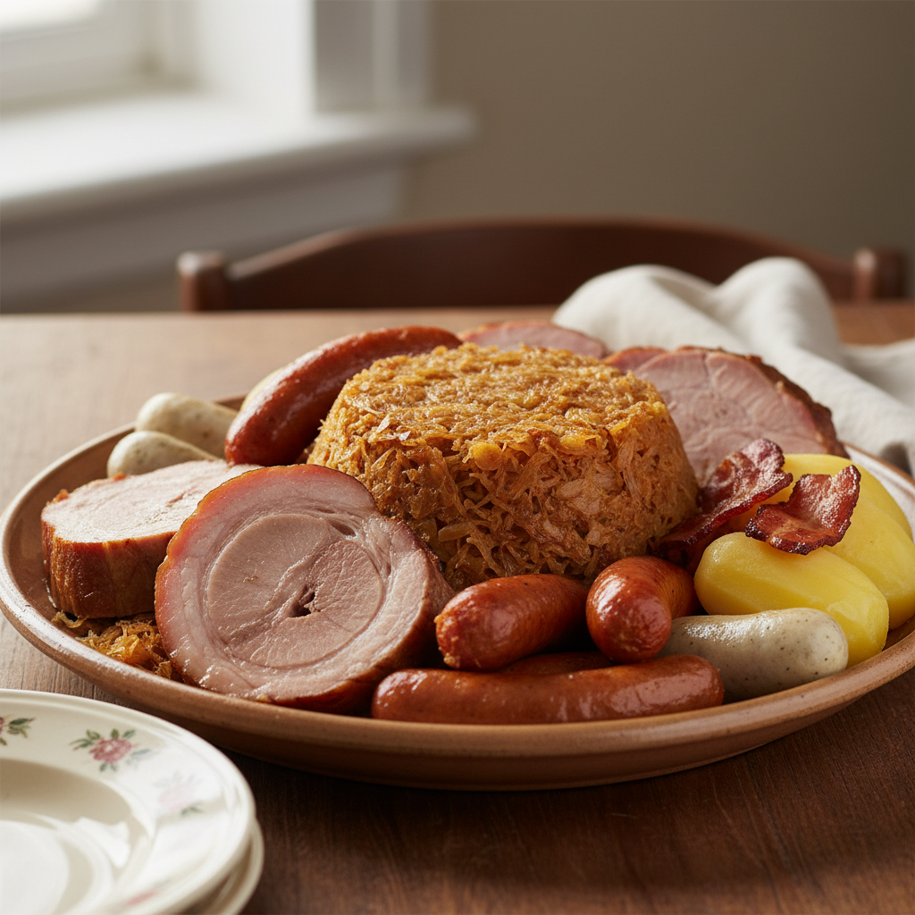 Photo de Recette de la véritable choucroute alsacienne garnie