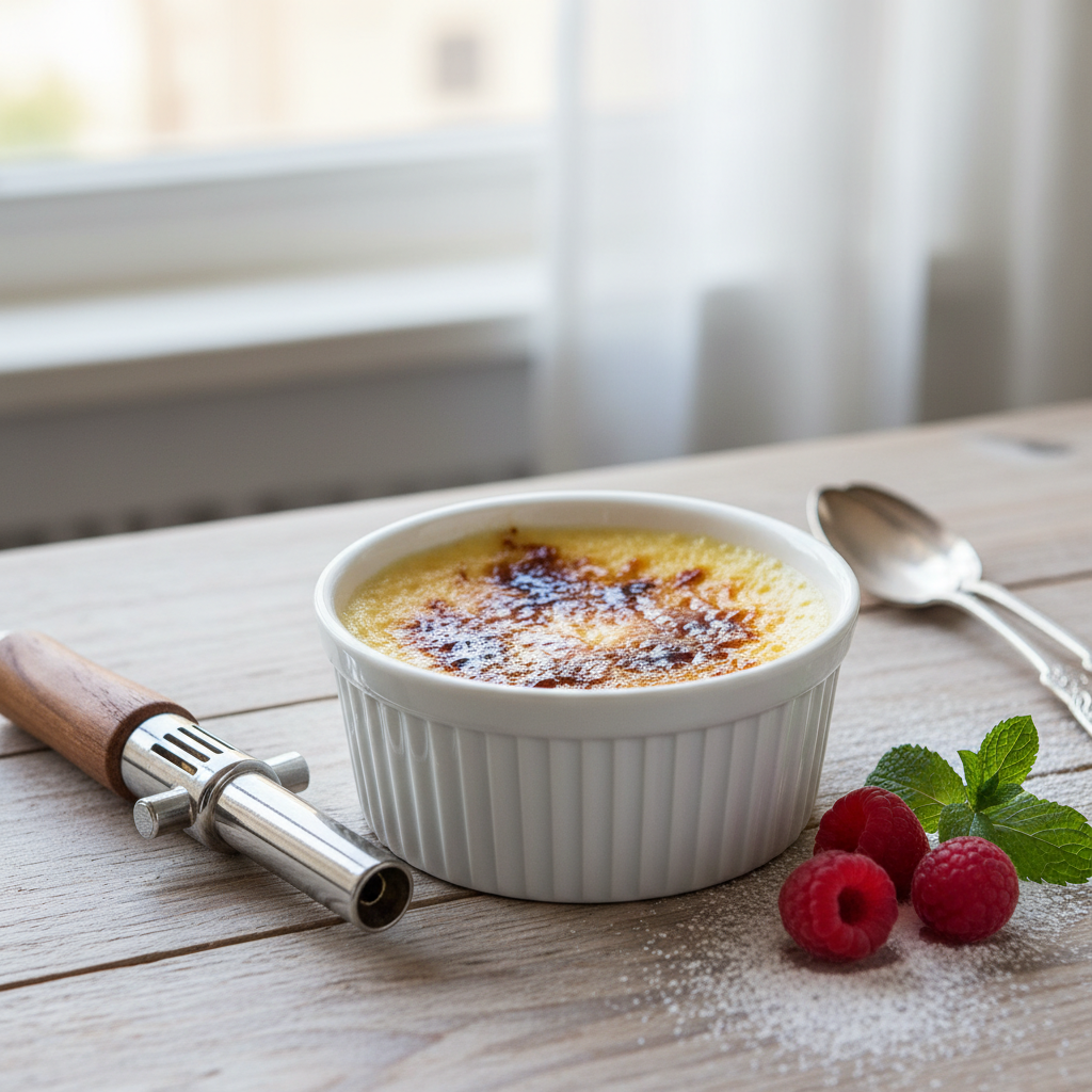 Photo de Recette de crème catalane onctueuse au sucre brûlé