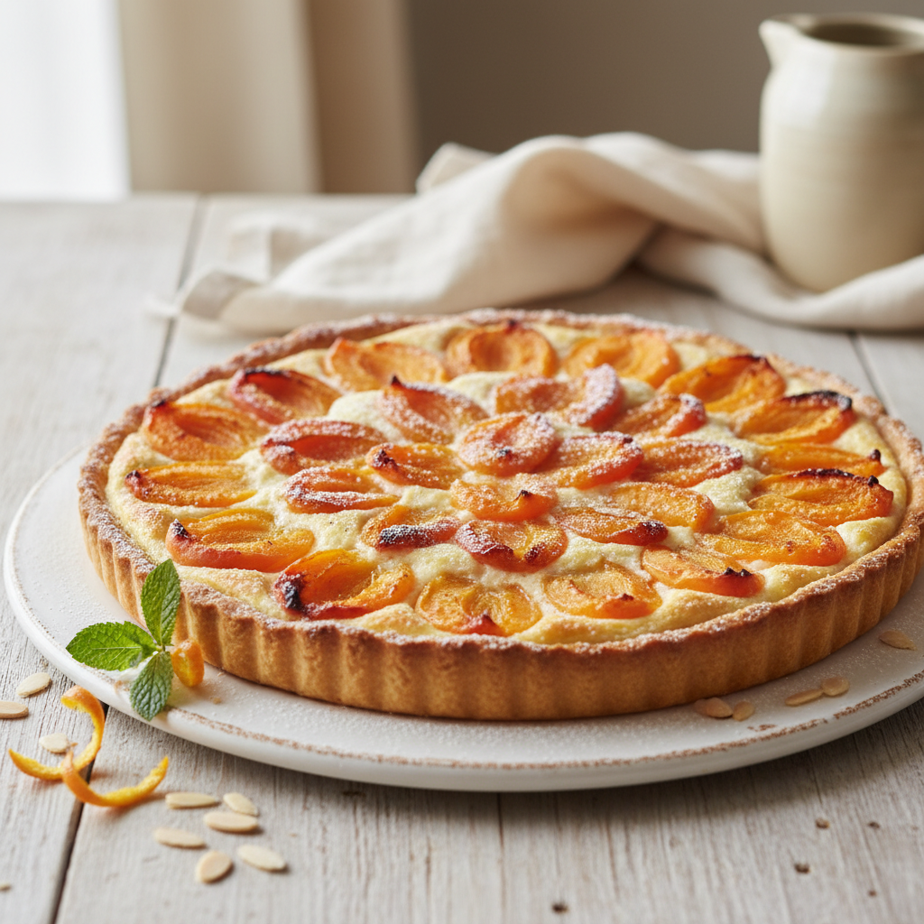 Photo de Recette de la tarte aux abricots à la crème d'amande