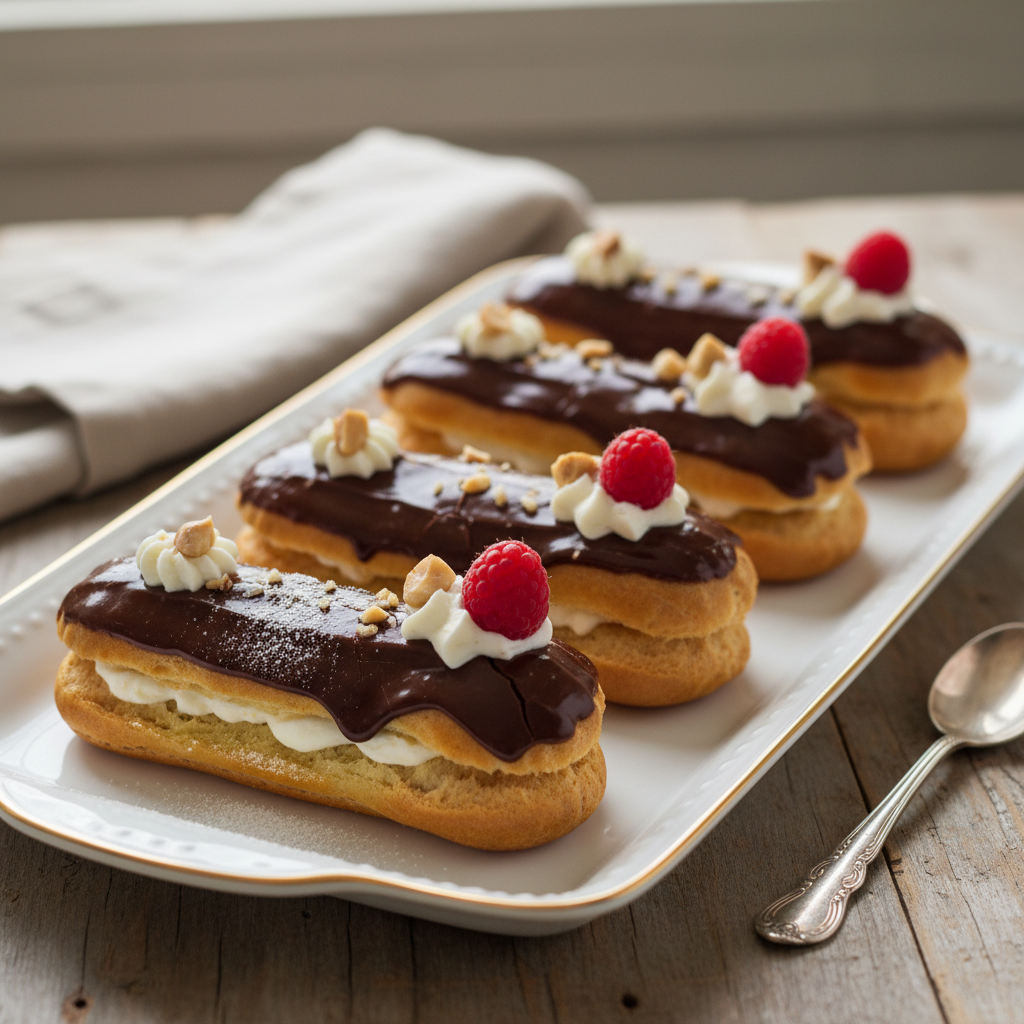 Photo de Recette de l'éclair au chocolat maison craquant et fondant