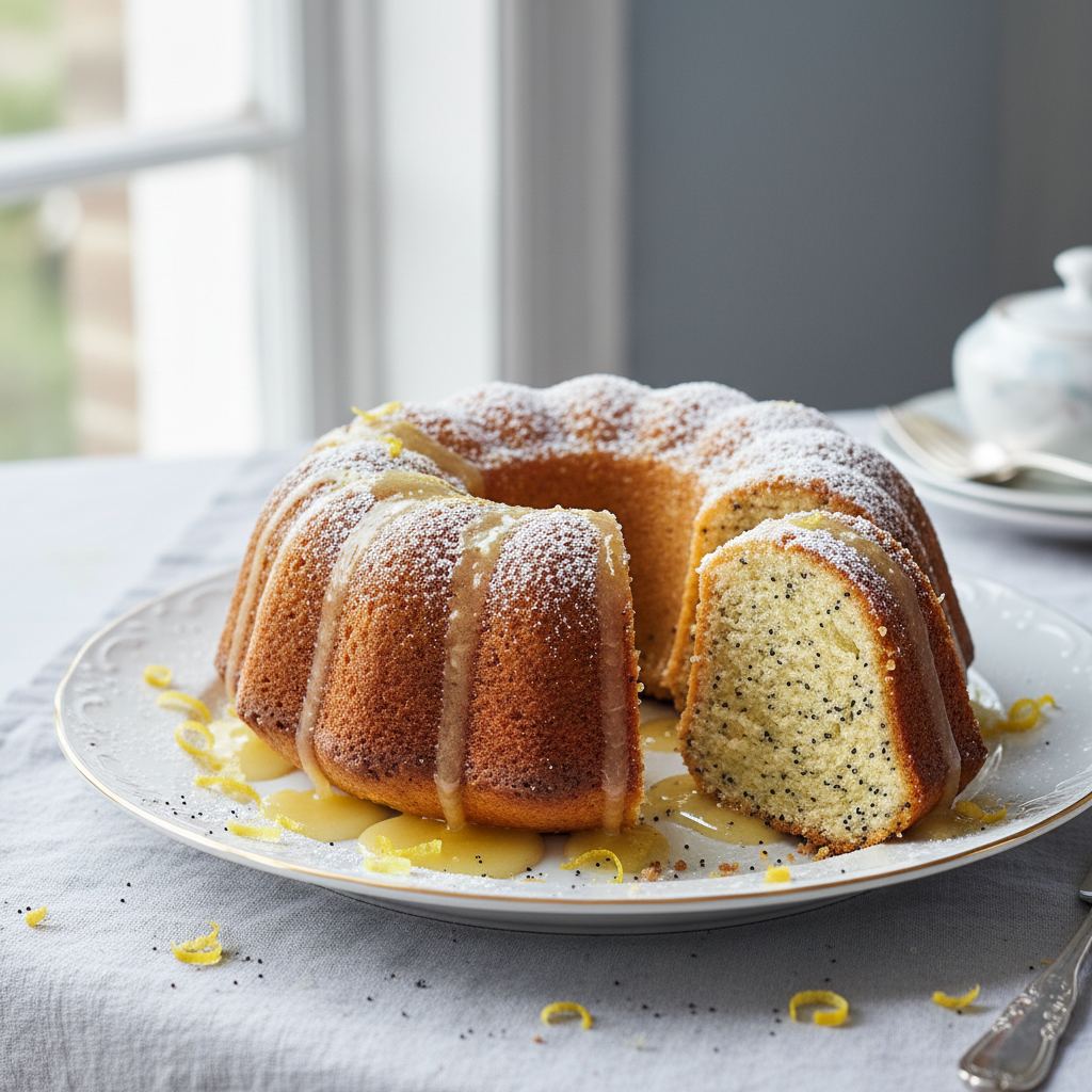 Photo de Recette du gâteau simple au citron et pavot