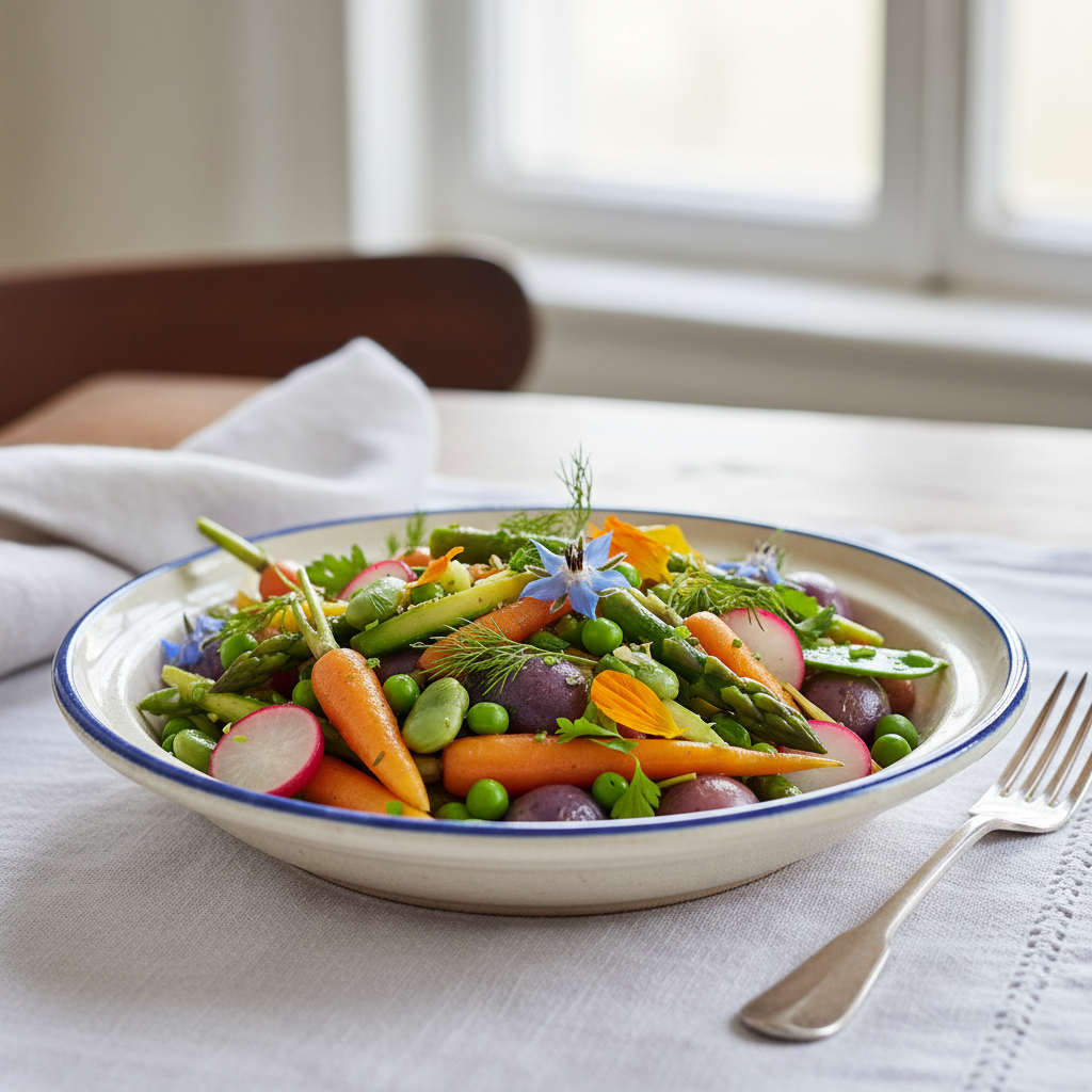Photo de Recette de jardinière de légumes printanière aux herbes