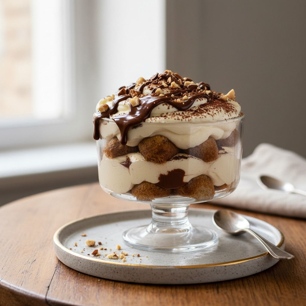 Photo de Recette de tiramisu au Nutella onctueux et croustillant