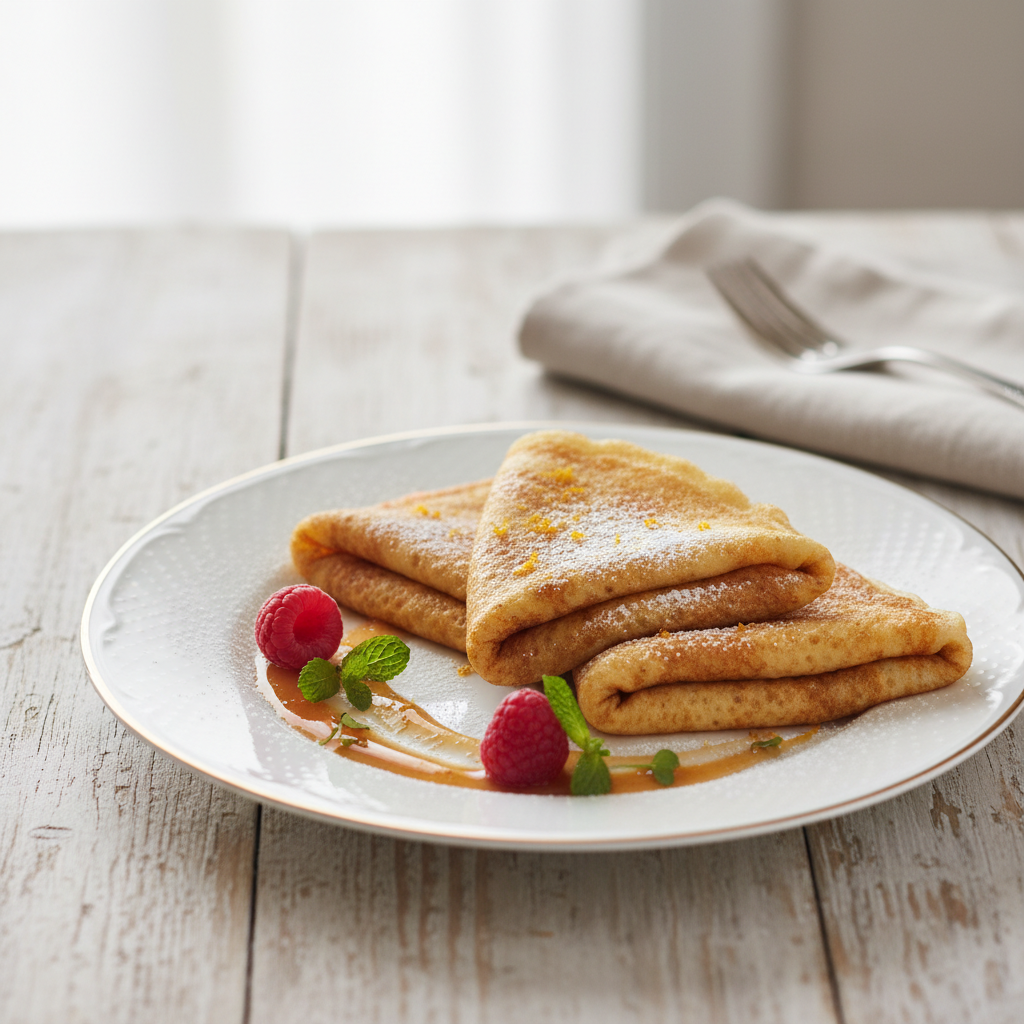 Photo de Recette de crêpes de Cyril Lignac fondantes et parfumées